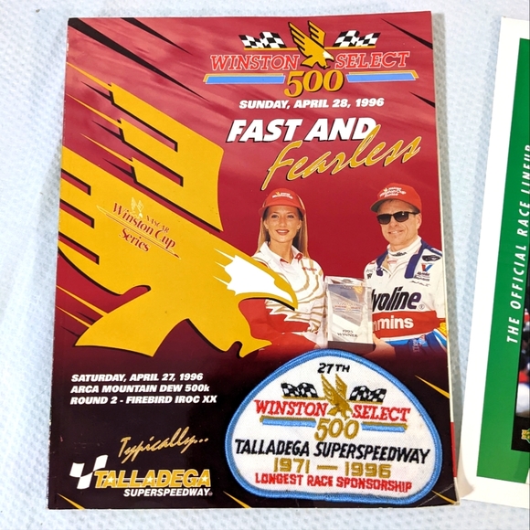 Winston Select Racing Program and EMBROIDERED PATCH 1996 - Picture 1 of 6